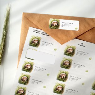 Étiquette de adresse de Baby shower Hérisson pour