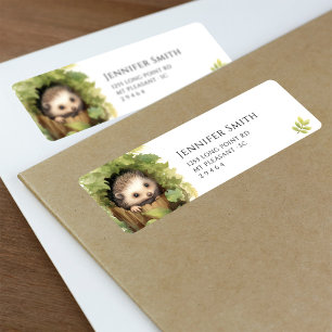 Étiquette de adresse de Baby shower Hérisson pour