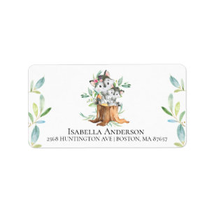 Étiquette de adresse de Baby shower maman et bébé