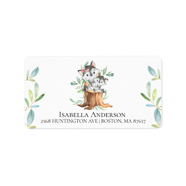 Étiquette de adresse de Baby shower maman et bébé  (Devant)