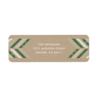 Étiquette de adresse de bande de Herringbone - Clo