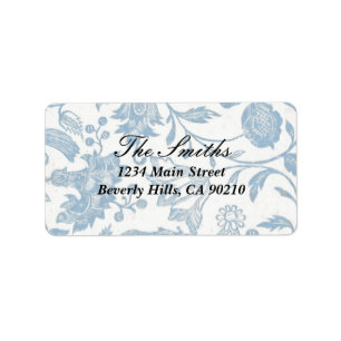 Étiquette de adresse de bleu de Delft