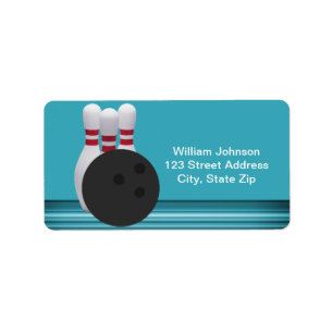 Étiquette de adresse de Bowling