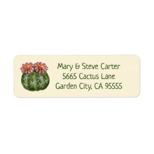 Étiquette de adresse de cactus de la chine naine