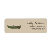 Étiquette de adresse de canot vert