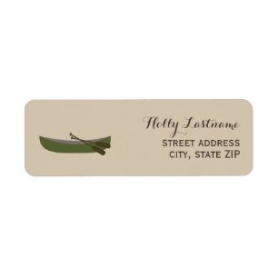 Étiquette de adresse de canot vert