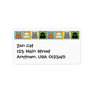 Étiquette de adresse de chat Zen