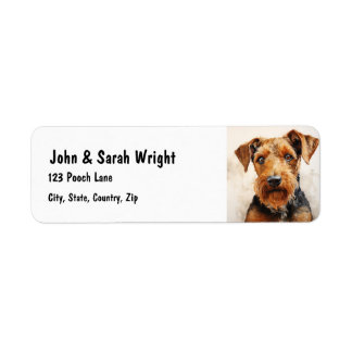 Étiquette de adresse de chien de Terrier sur mesur