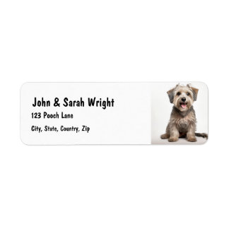 Étiquette de adresse de chien Lhasa Apso