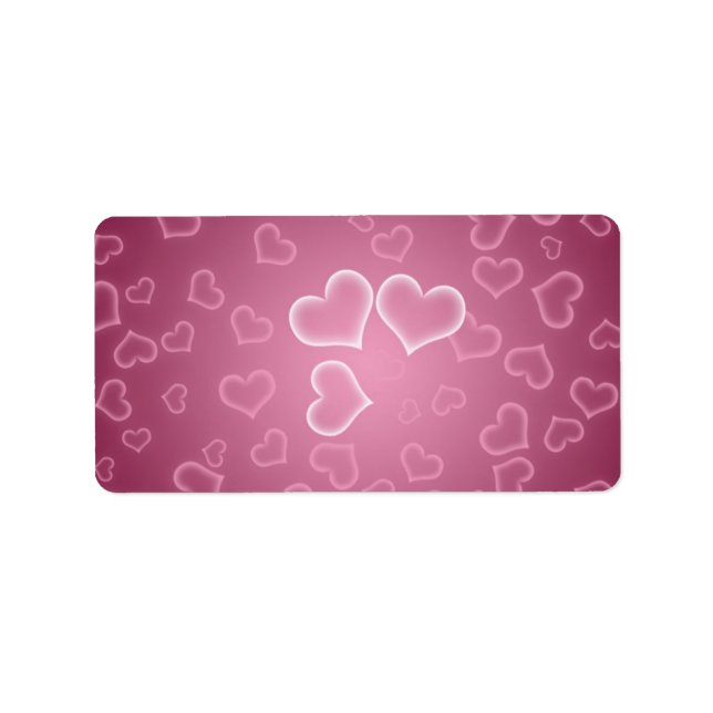 Étiquette de adresse de coeur (Devant)