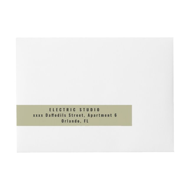 Étiquette de adresse de connexion d'entreprise (Devant)