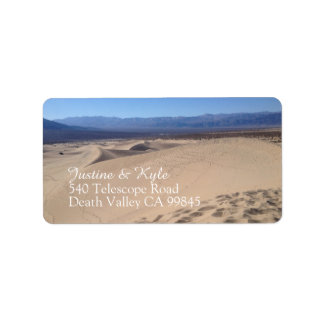Étiquette de adresse de Death Valley
