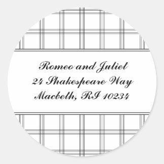 Étiquette de adresse de Dogwood Plaid