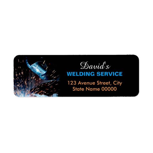 Étiquette de adresse de fabrication de soudure mét (Devant)