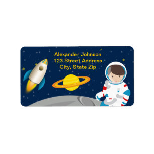 Étiquette de adresse de fête d'anniversaire