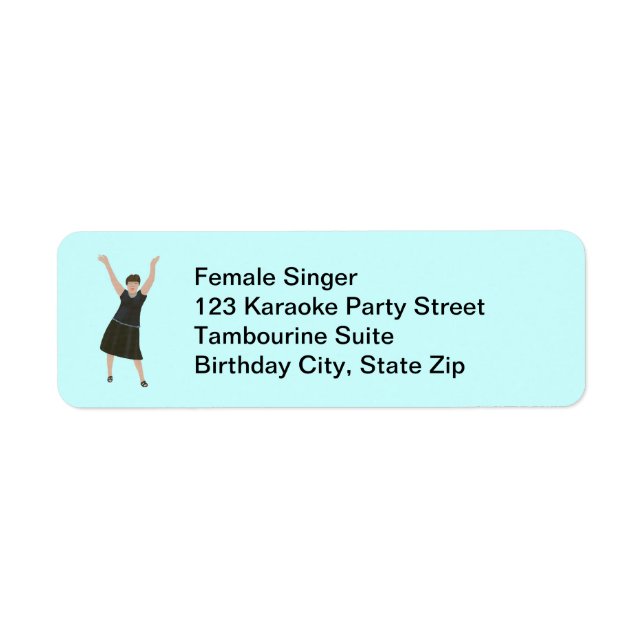 Étiquette de adresse de fête d'anniversaire de la  (Devant)
