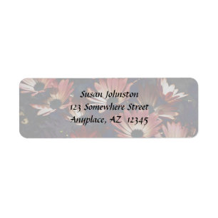 Étiquette de adresse de fleur de marguerites afric