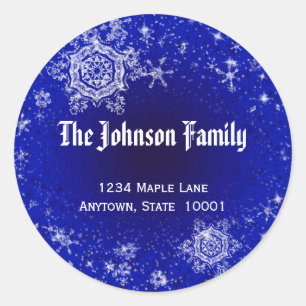 Étiquette de adresse de flocons de neige