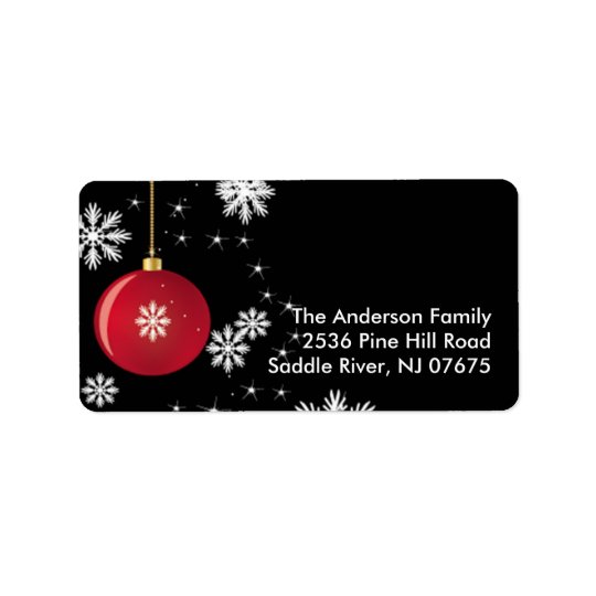 Étiquette de adresse de flocons de neige