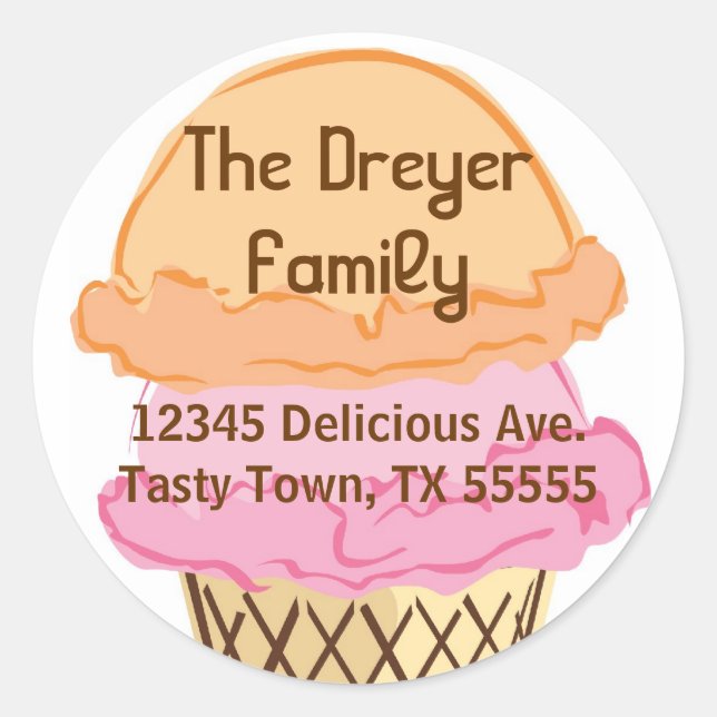 Étiquette de adresse de glace (Devant)