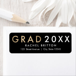 Étiquette de adresse de graduation Mix Moderne
