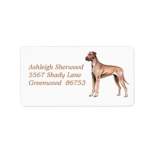 Étiquette de adresse de great dane