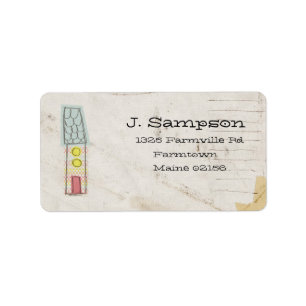 étiquette de adresse de griffonnage