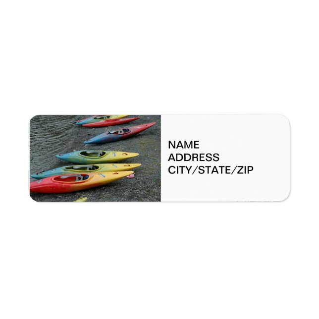 Étiquette de adresse DE KAYAKER (Devant)