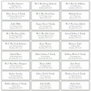 Étiquette de adresse de la frontière verte de l'in