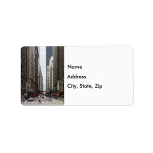 Étiquette de adresse de la rue Chicago Madison