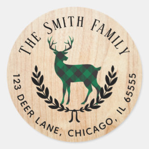 Étiquette de adresse de la Stade Plaid de Buffalo