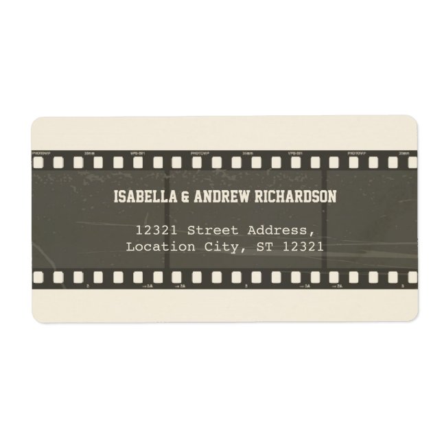 Étiquette de adresse de l'amour du film (Devant)