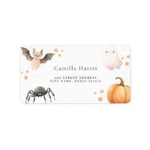 Étiquette de adresse de l'anniversaire d'Halloween