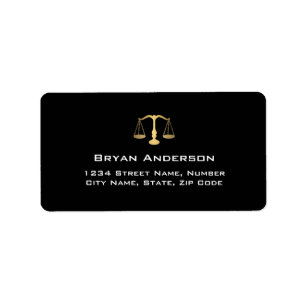 Étiquette de adresse de mandataire d'avocat