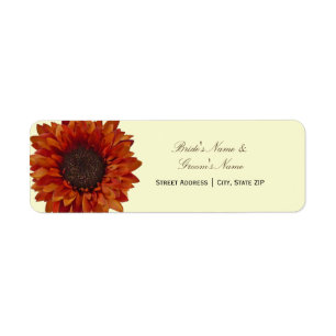 Étiquette de adresse de mariage de automne -