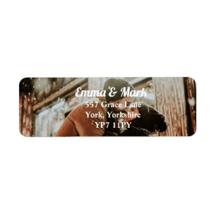 Étiquette de adresse de Mariage photo Overlay