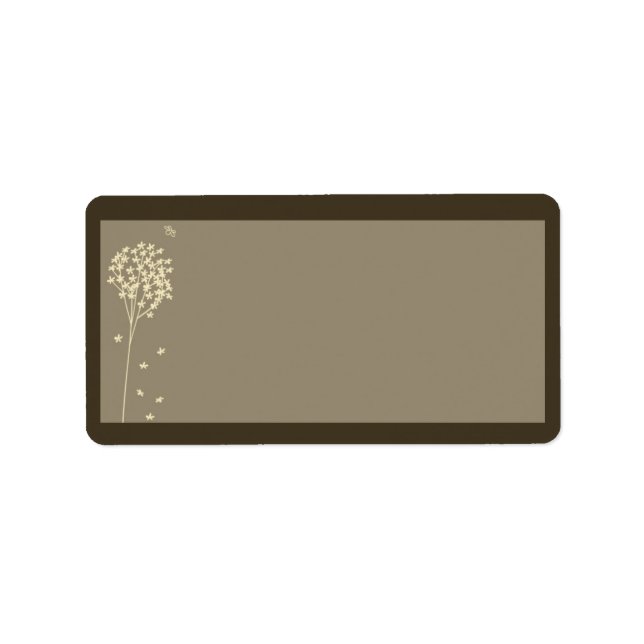 Étiquette de adresse de messagerie Mariage Brown d (Devant)