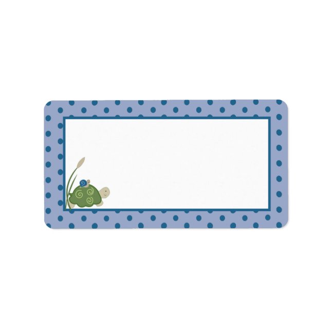 Étiquette de adresse de messagerie Sunny Turtle (Devant)