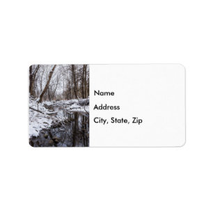 Étiquette de adresse de neige du fleuve