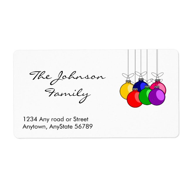Étiquette de adresse de Noël (Devant)
