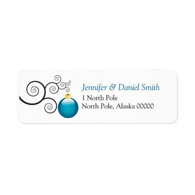 Étiquette de adresse de Noël (Devant)