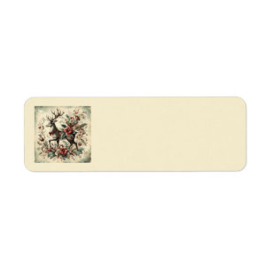 Étiquette de adresse de Noël classique Vintage