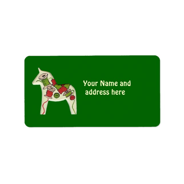 Étiquette de adresse de Noël de Quilter (Devant)