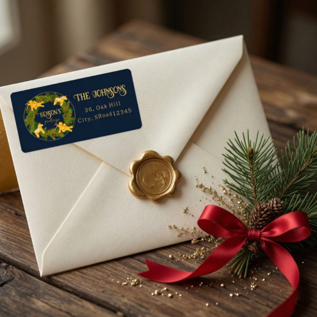 Étiquette de adresse de Noël personnalisée avec gi (Créateur téléchargé)