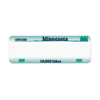 Étiquette de adresse de plaque de licence du Minne