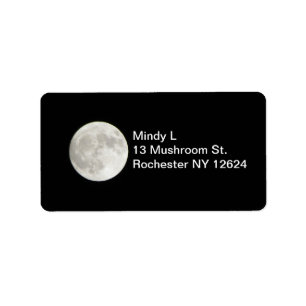 Étiquette de adresse de Pleine lune