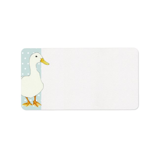 Étiquette de adresse de points de Cool de canard (Devant)