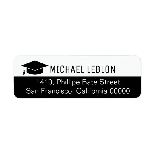 étiquette de adresse de retour à moitié noir avec