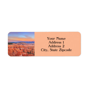 Étiquette de adresse de retour de canyon de Bryce