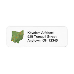 Étiquette de adresse de retour de carte de l'Ohio